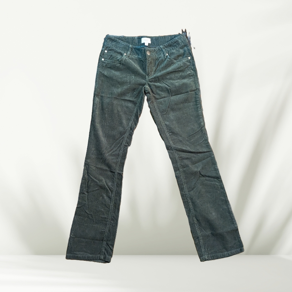 Women's Jacob Connexion size 7/8 Corduroy Trousers Dark Green/Grey